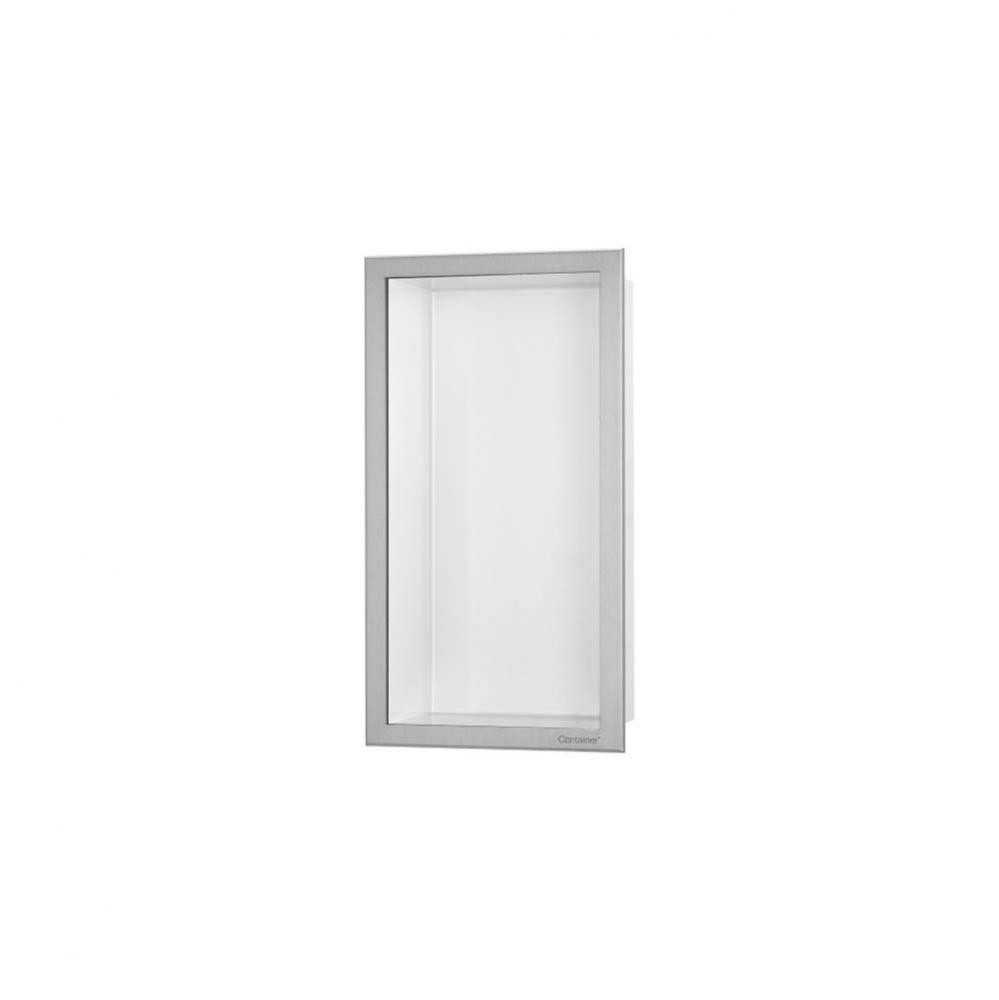 ESS Box 10 6''x12''(150x300mm) White with frame brushed stainless steel, incl