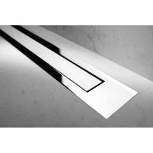 Easy Drain USA MTAFDZ4PGW 1000 - Modulo Trim Z4 Glass white TAF-Chrome 39 3/8'' (1000mm)