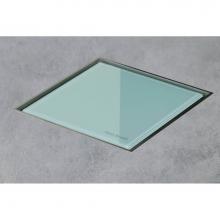Easy Drain USA AJQ4-10X10-GG - Aqua Jewel Quattro 2'' 4''x 4'' (10 x 10 cm), TAF Glass Green