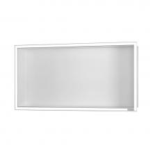 Easy Drain USA BOX-60x30x10-PW - ESS Box 10 24''x12''(600x300mm) White with frame chrome-plated stainless steel