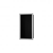 Easy Drain USA BOX-15x30x10-B - ESS Box 10 6''x12''(150x300mm) Matt Black with frame brushed stainless steel,