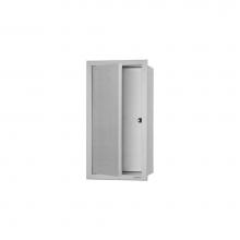 Easy Drain USA BOX-15x30x10-D - ESS Box 10 incl. door 6''x12''(150x300mm) with frame brushed stainless steel,
