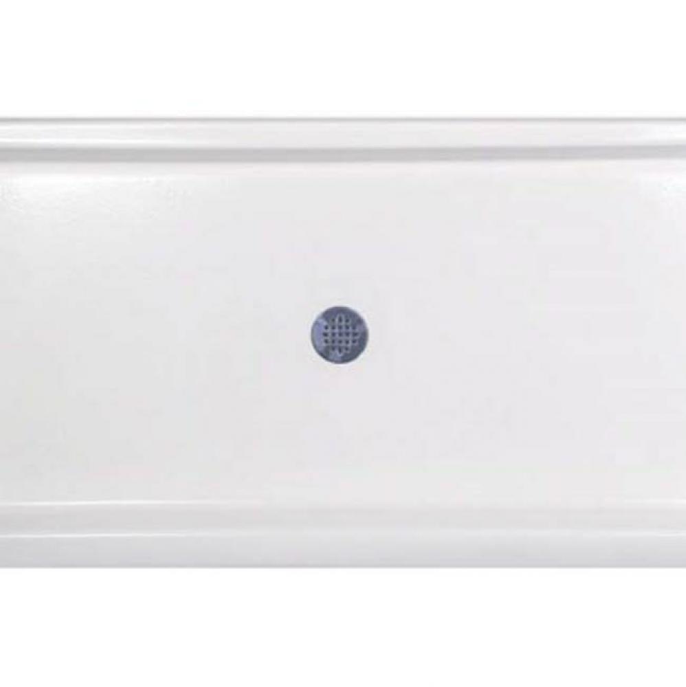 SHOWER PAN AC 6034 W/ TIERED LIP - WHITE