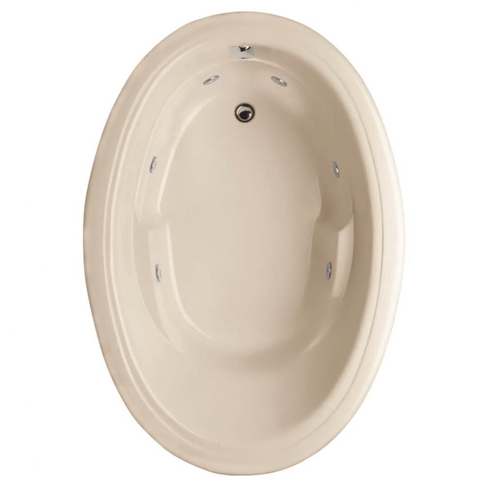 STUDIO OVAL 7242 AC W/WHIRLPOOL SYSTEM-BISCUIT