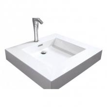 Hydro systems BLO2518SSS-WHI - BLOCK 25X18 SOLID SURFACE SINK - WHITE