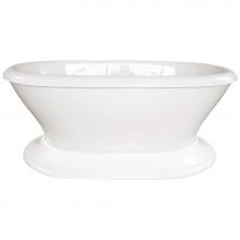 Hydro systems LAU7040ATO-WHI - LAUREN 7040 FREESTANDING TUB ONLY - WHITE