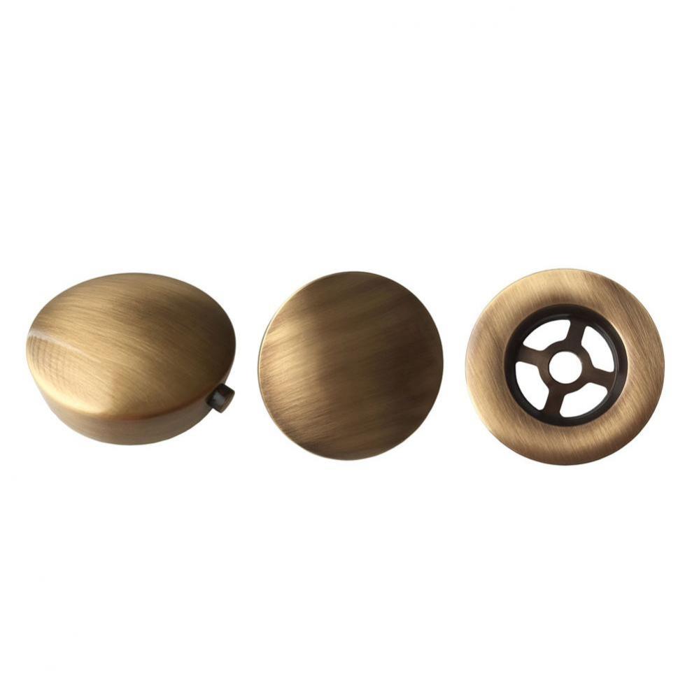 Aquatica Corner Bath drain in old brass - KN6392