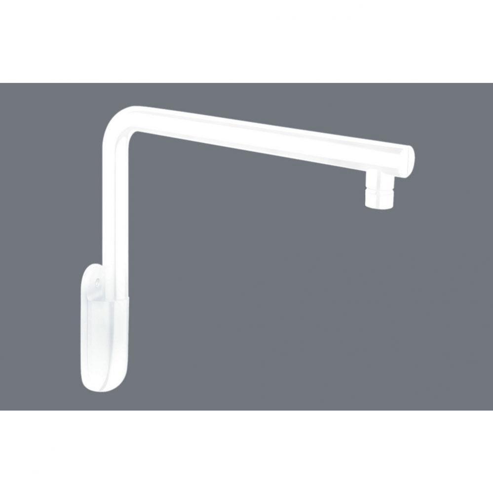 Short Wall-Mounted Shower Arm - White Matte