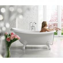 Aquatica Nosta-Wht-Stn-Legs - Nostalgia-Wht-Stn-Legs Freestanding Cast Stone Bathtub