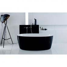 Aquatica PS174A-Blck-Wht-Rlx - Aquatica Purescape 174A-Blck-Wht Relax Air Massage Bathtub