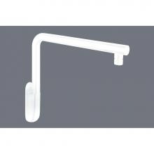 Aquatica PD427WM - Short Wall-Mounted Shower Arm - White Matte