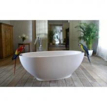 Aquatica Karolina-M-Wht-USA - Aquatica Karolina 2 Freestanding Solid Surface Bathtub