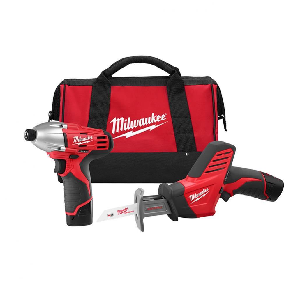 M12 Combo 1/4'' Impact/Hackzall Kit