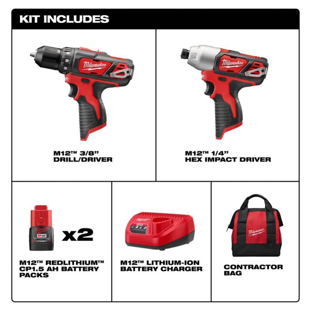 M12 Cordless 2-Tool Combo Kit