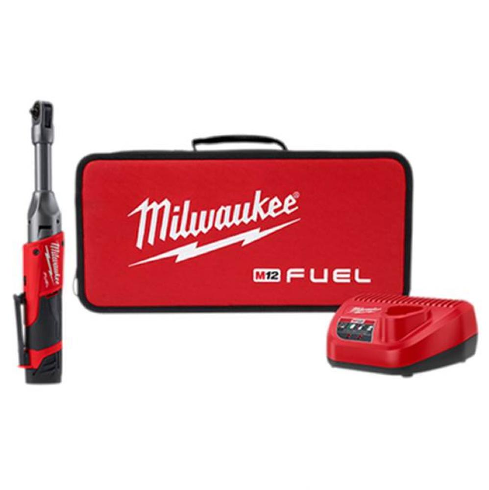 M12 Fuel 1/4'' Extended Reach Ratchet 1 Battery Kit