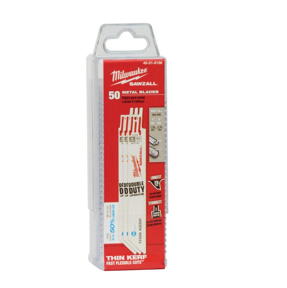 Sawzall Bl 24T 6Lg Ice Hardened Metal Thin Kerf 50Pk