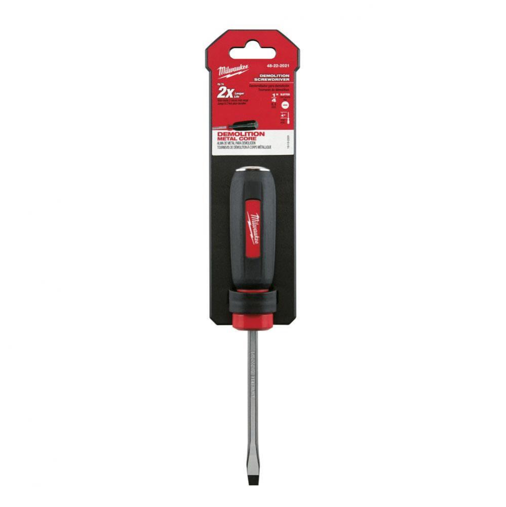 1/4'' Slotted - 4'' Demolition Screwdriver