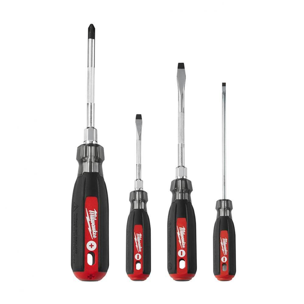 4Pc Cushion Grip Screwdriver Set