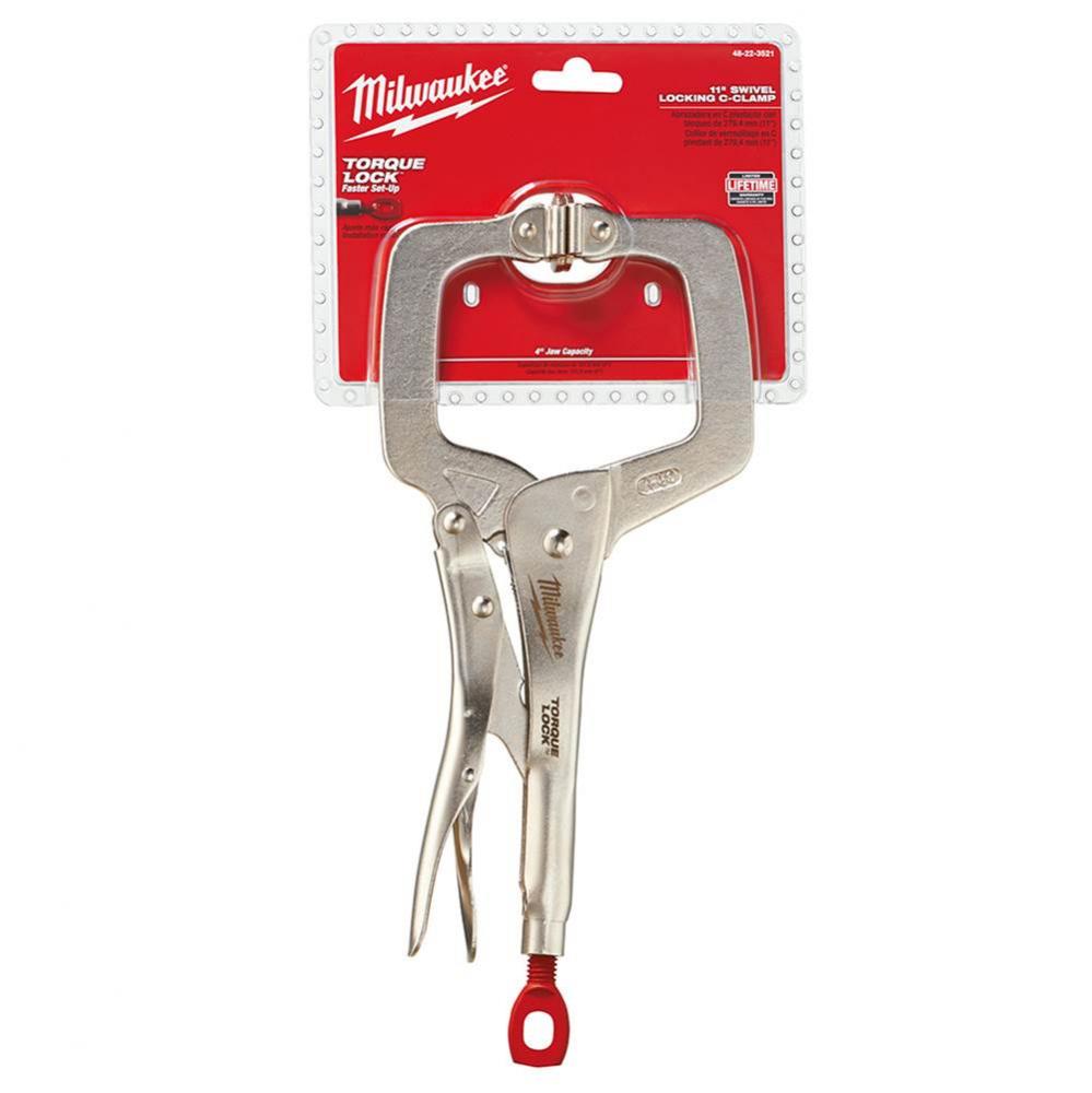 11'' Locking C-Clamp Swivel Jaws