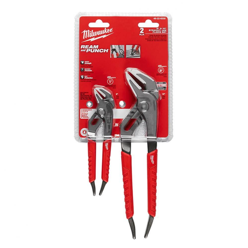 2Pk Straight Jaw Pliers