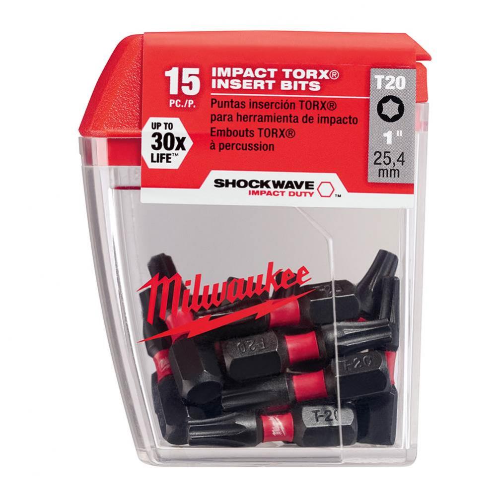 15Pk Insert Bit T20 Tictac