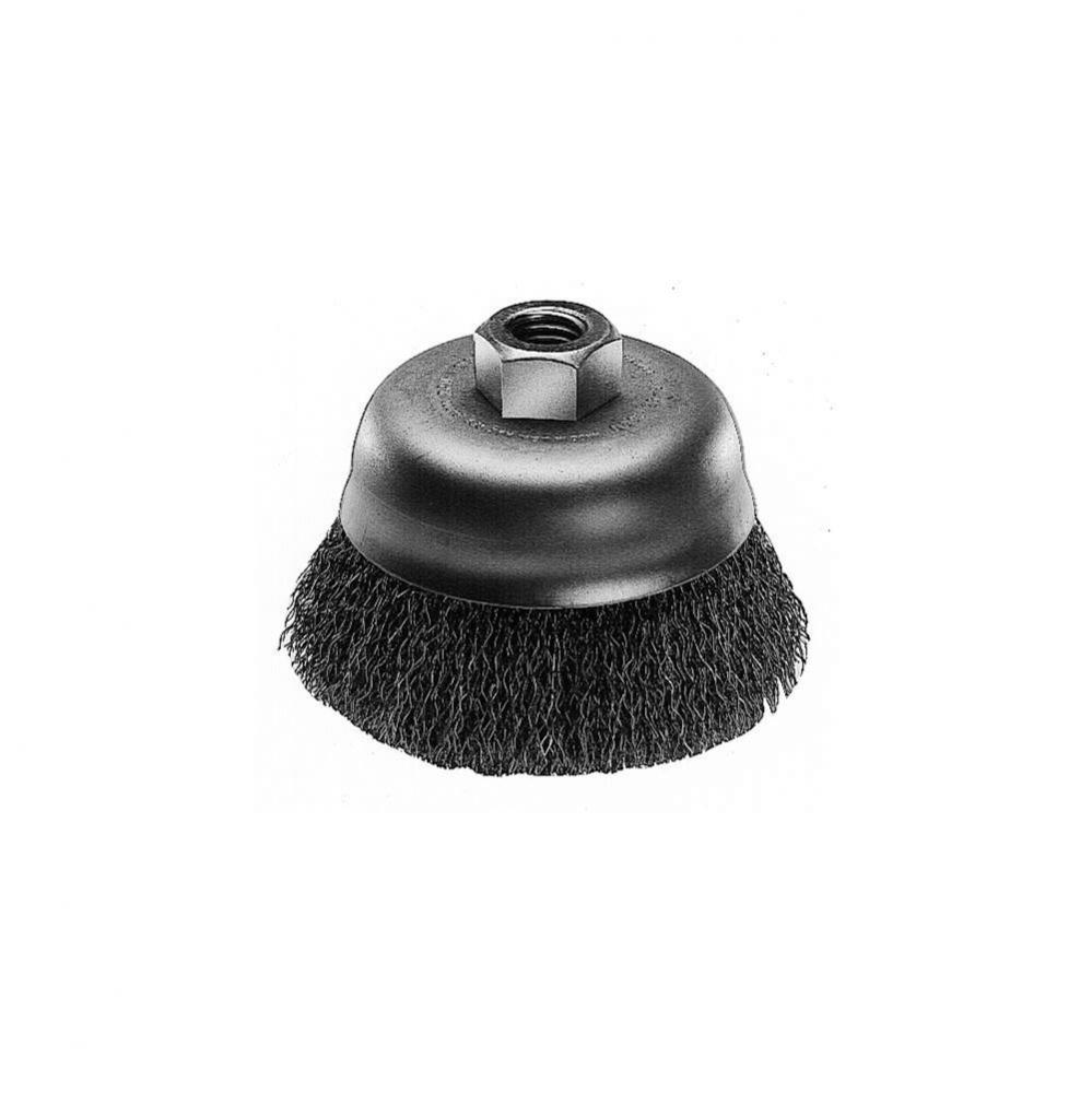 4'' Crimped Wire Cup Brush- Carbon Steel