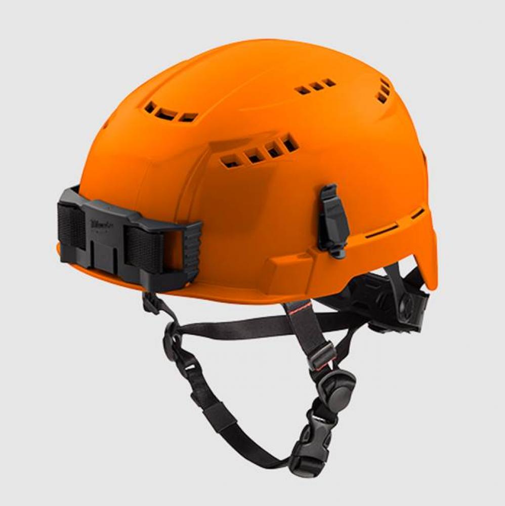 Orange Vented Helmet W/Bolt - Cls C