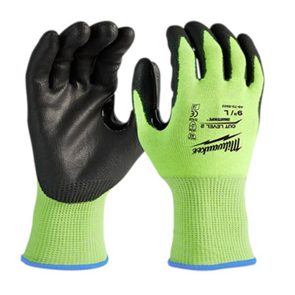 12Pk High Visibility Cut Level 4 Polyurethane Dipped - S