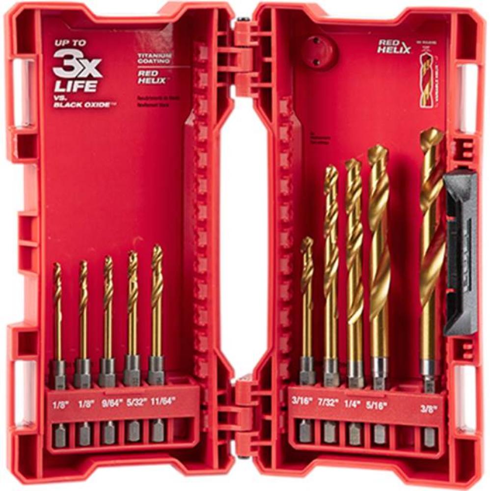 10Pc Rh Titanium Bit Set