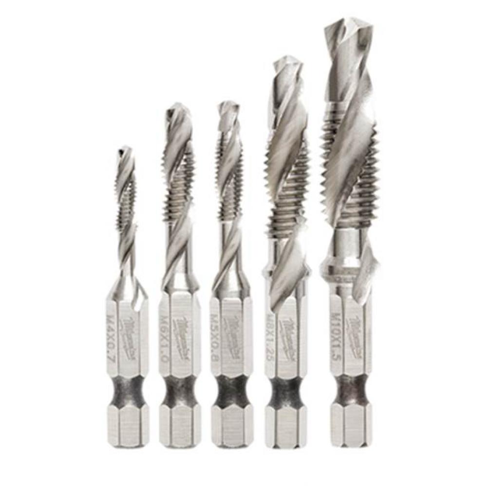 5Pc Metric Impact Drill Tap Set