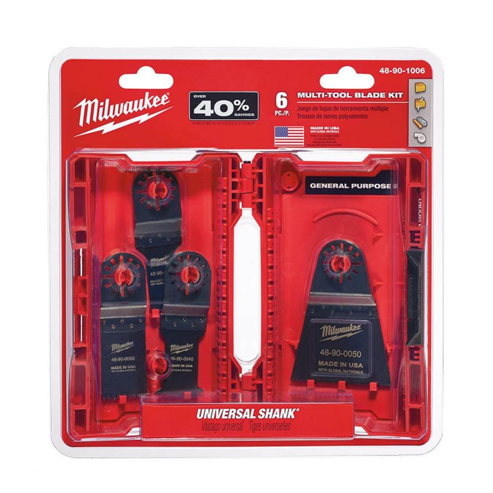 6Pc Multi-Tool Blade Kit