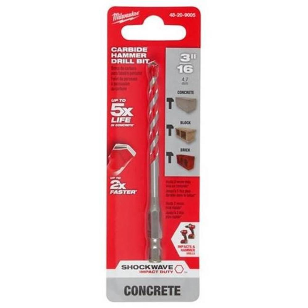 (3) Hamrdrill 3/16'' X 2'' X 4''