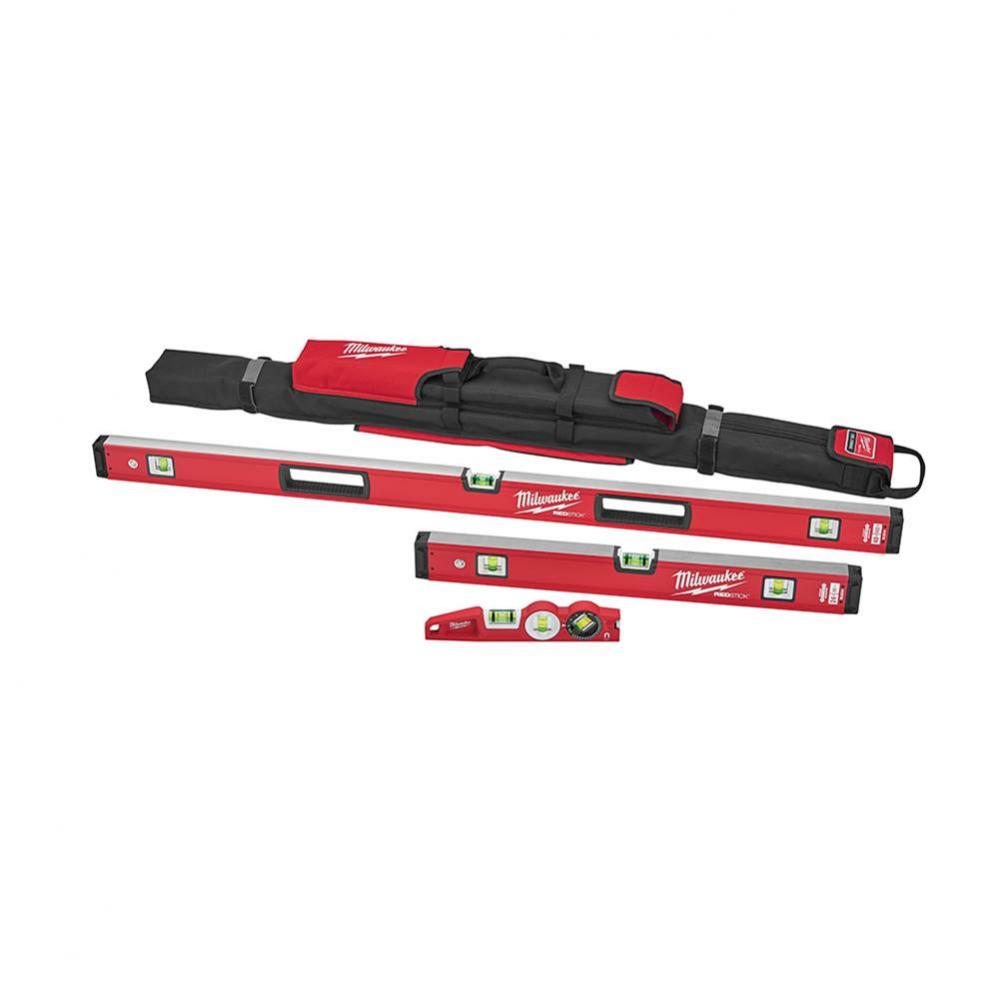 10''/24''/48'' Redstick Level Set