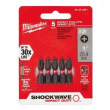 Milwaukee Tool 48-32-4601 - 5Pk 1In Impact Bit Ph2
