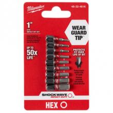 Milwaukee Tool 48-32-4616 - 9Pc 1In Insert Hex Bit Set