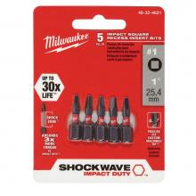 Milwaukee Tool 48-32-4621 - (3) 5Pk 1In Impct Bit Sq1