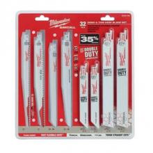 Milwaukee Tool 49-22-1132 - Sawzall Bl Mega Set - Thin Kerf And Demo 32Pc