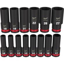 Milwaukee Tool 49-66-7014 - 14Pcshockwave Impact Duty 1/2'' Drive Metric Deep 6 Point Socket Set