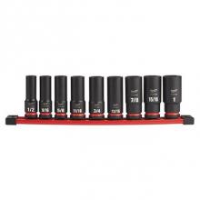 Milwaukee Tool 49-66-7022 - 1/2'' Dr 9Pc Sae Deep Imp Sckt Set
