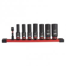 Milwaukee Tool 49-66-7024 - 3/8'' Dr 8Pc Sae Deep Imp Sckt Set