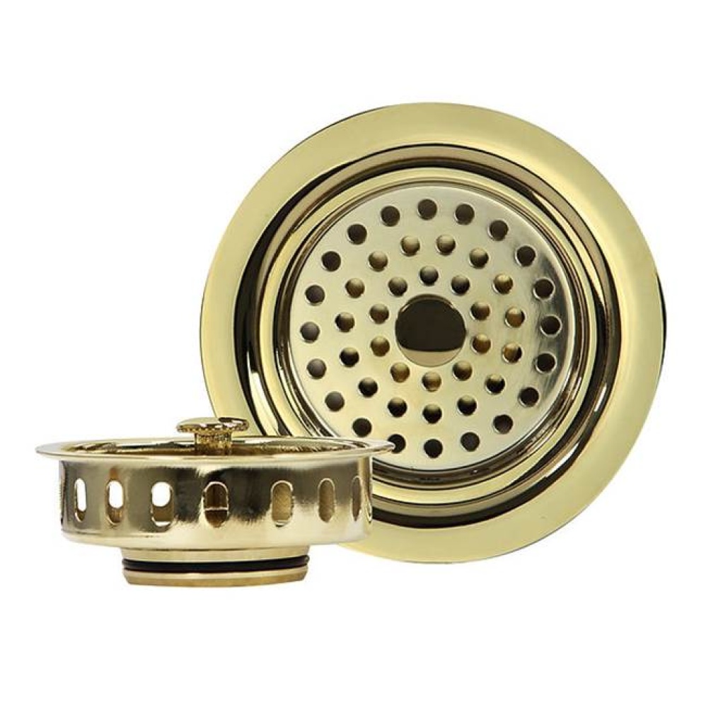 Polished Brass 3.5 Inch Kitchen Drain