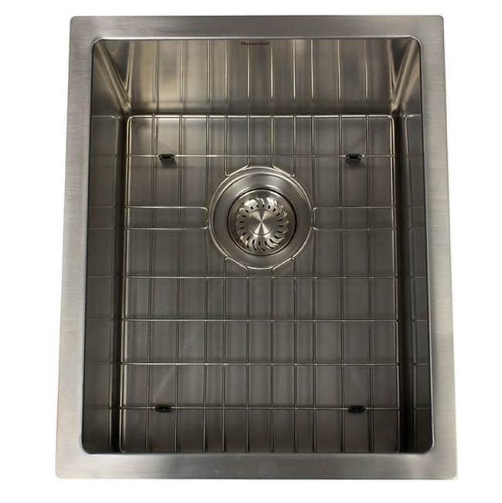 AW1518-16 - 15 Inch All Weather Rectangle Undermount Small Radius Stainless Steel Bar/Prep Sink