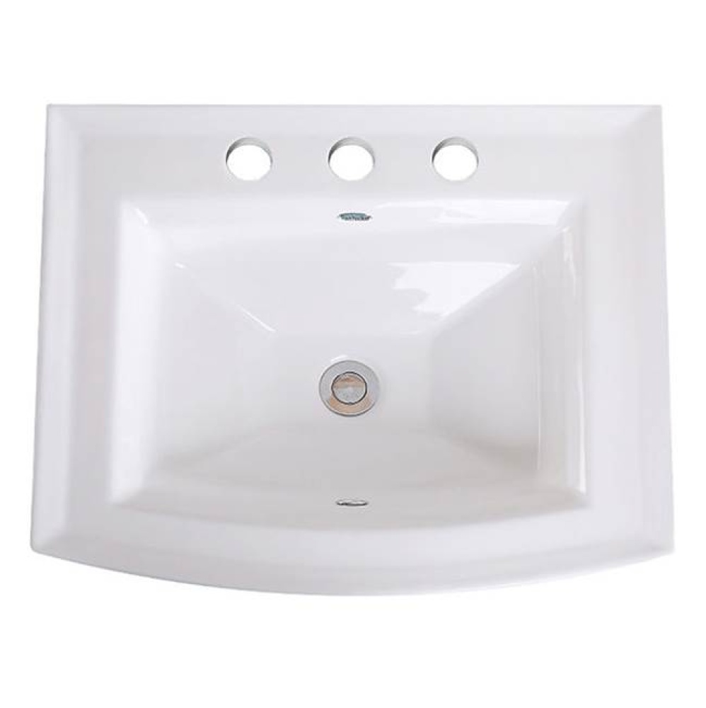 23 Inch Rectangular Drop-In Ceramic Vanity Sink DI-2320-R8