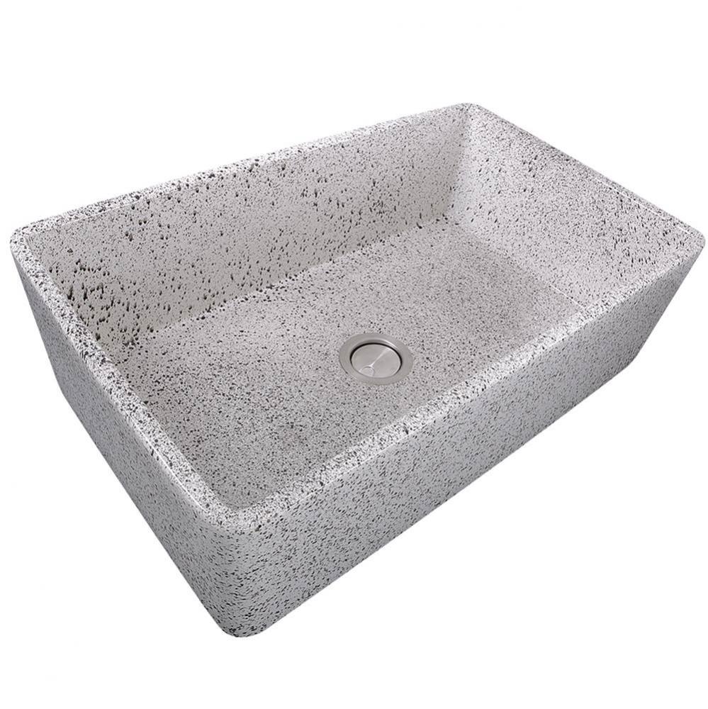 33-Inch Farmhouse Fireclay Sink With Pietra Sarda Finish