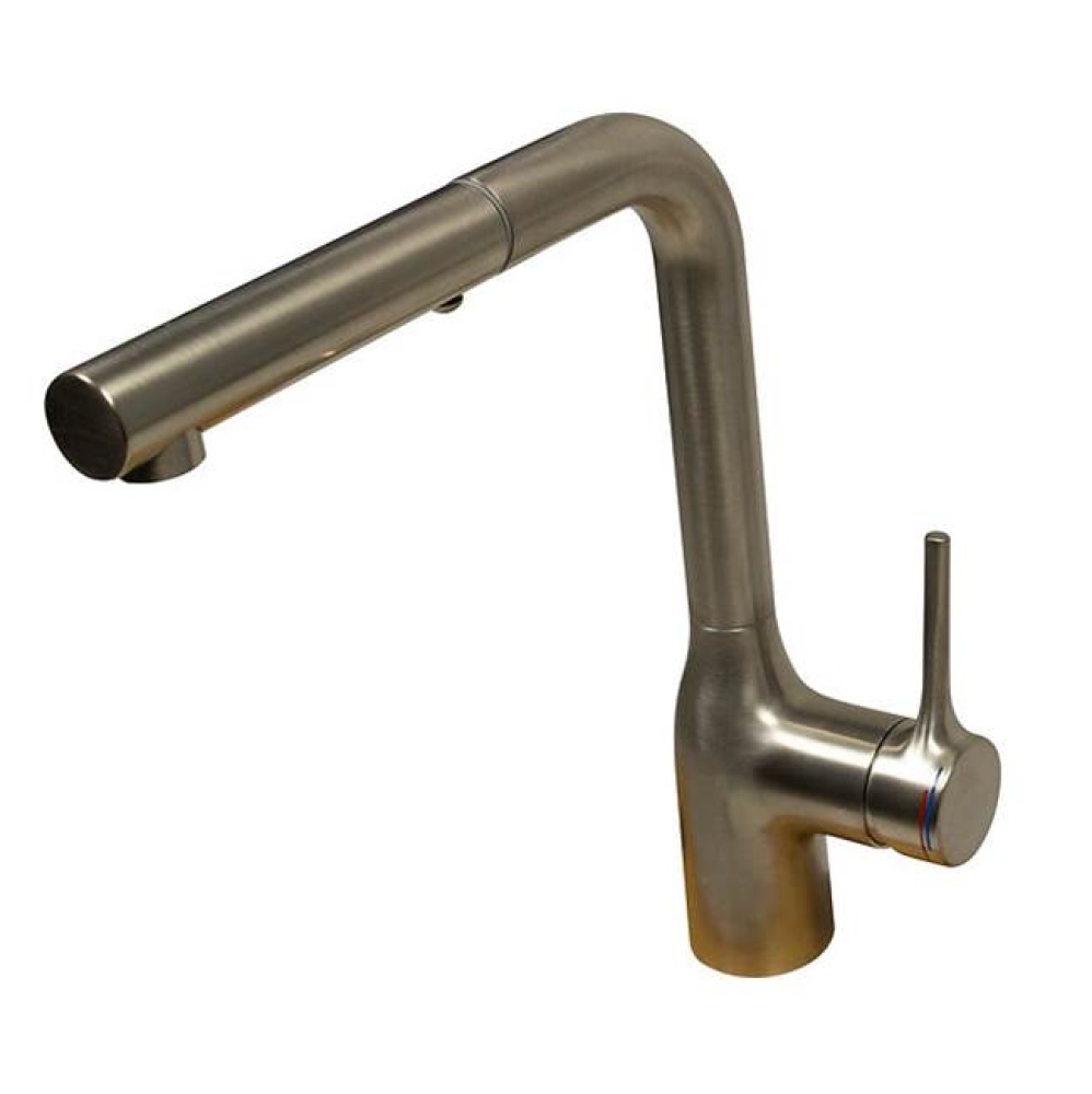 Brushed Stainless Kitchen Faucet with Pull Out Design