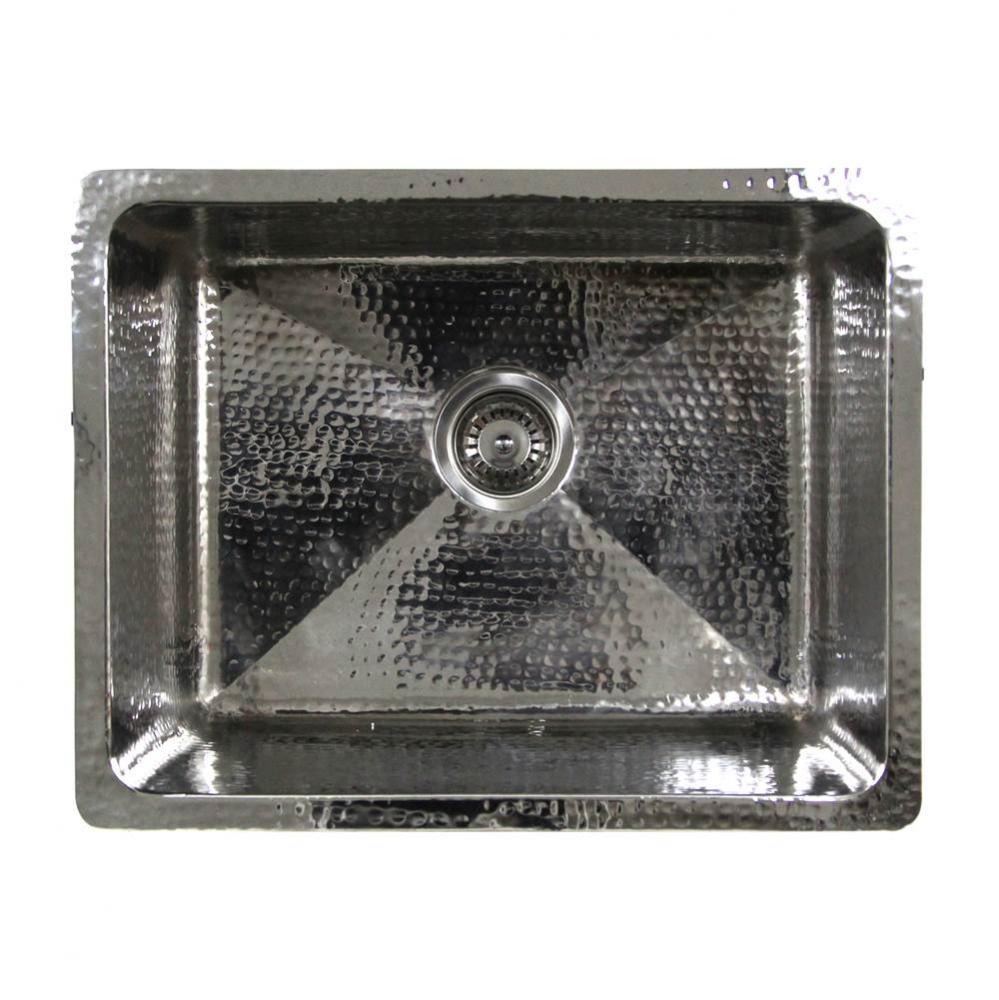 23 Inch Hammered Stainless Steel Rectangle Kitchen/Laundry Sink 12''