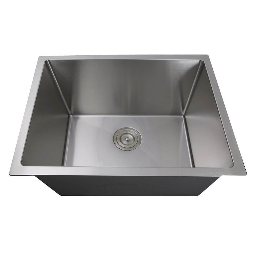 Pro Series Rectangle Single Bowl Undermount Small Radius Corners Stainless Steel Kitchen Sink 