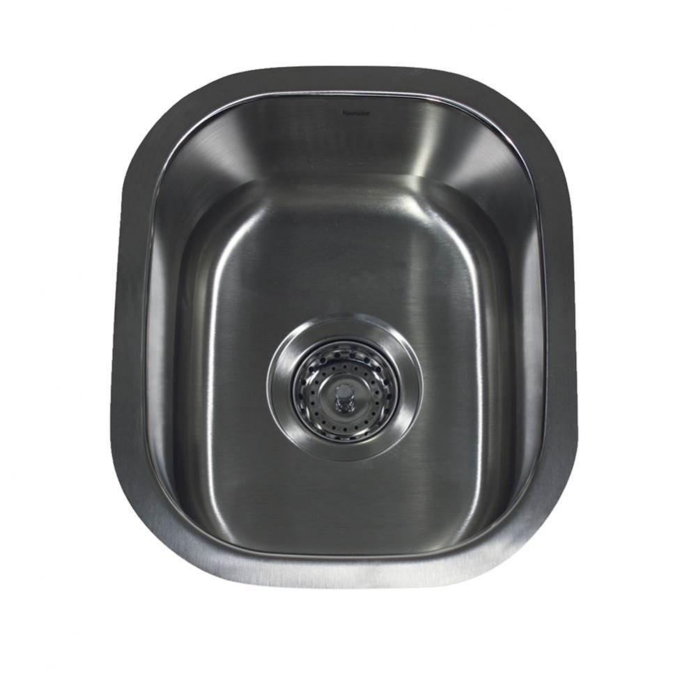 NS1513 - 15 Inch Rectangle Undermount Stainless Steel Bar/Prep Sink, 18 Gauge