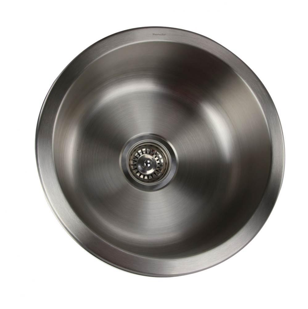 NS18- Round Undermount Stainless Steel Bar/Prep Sink, 18 Gauge