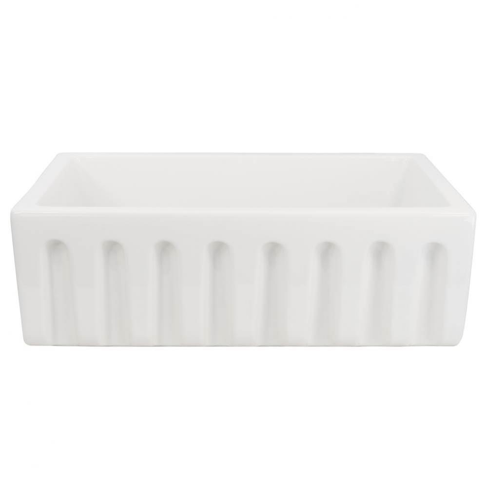 Orleans Collection Italian Fireclay 30-inch Fireclay Farmhouse Sink